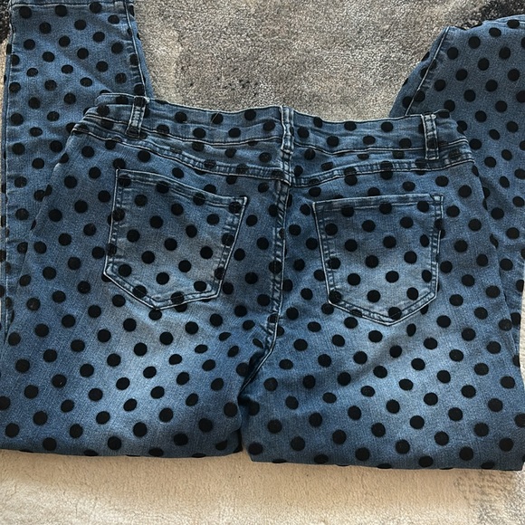 Artisans NY Black Polka Dot Denim Jeans Size 12 - Picture 6 of 6